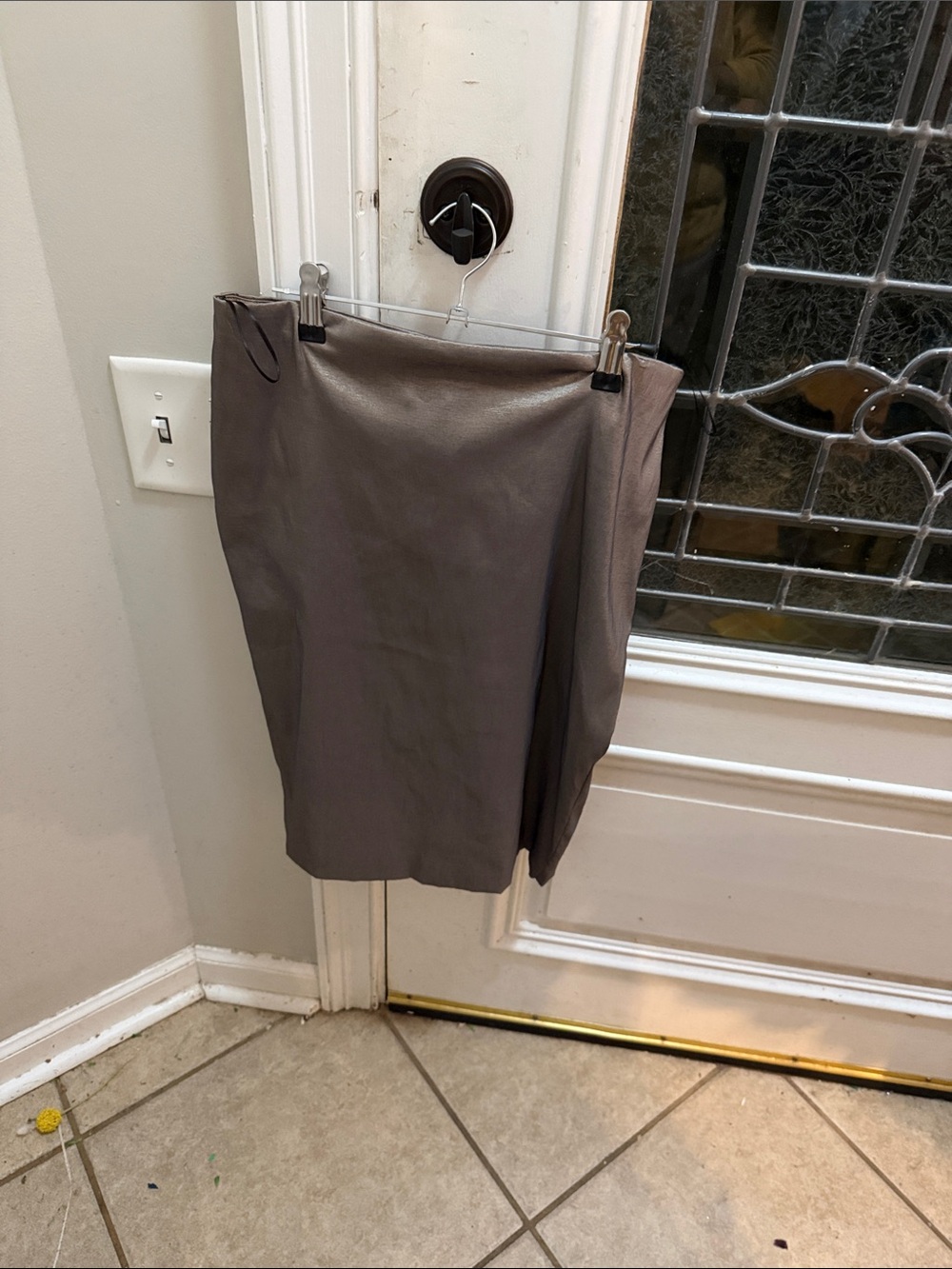 GraySilky Type Pencil Skirt - Womens